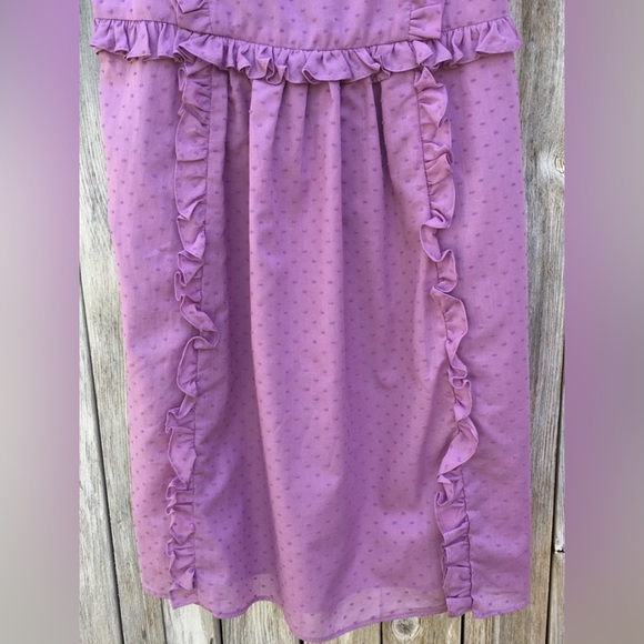 Marc By Marc Jacobs Sleeveless Ruffle Swiss Dot Dress in Dark Lavender size 0 - Picture 2 of 8
